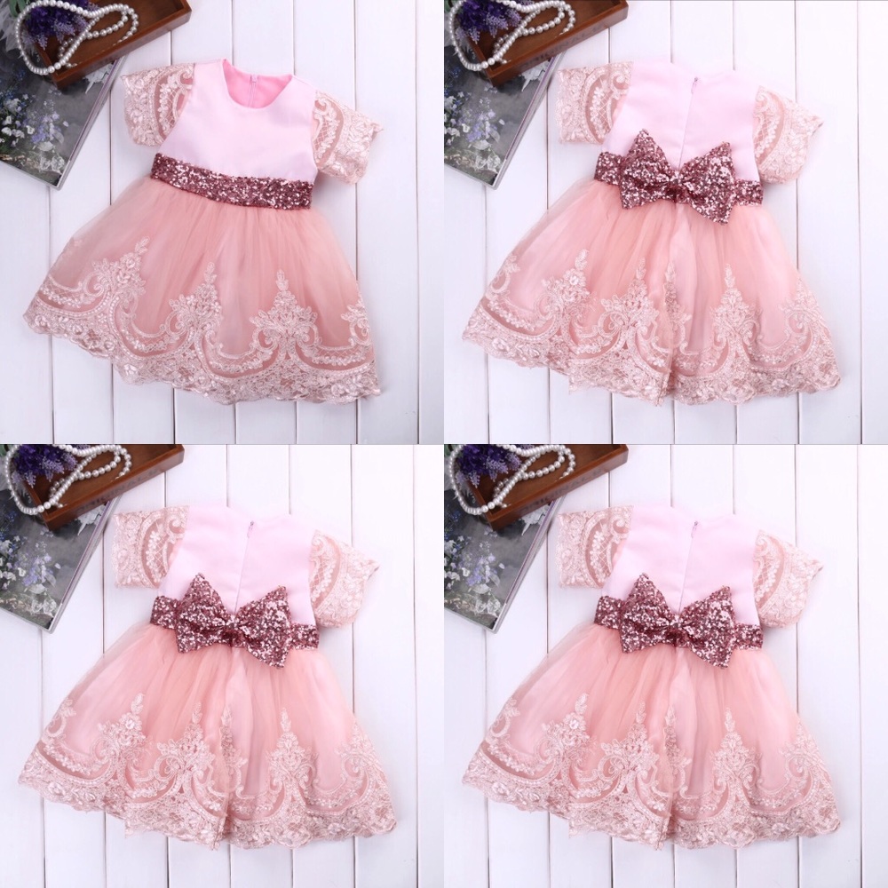 Itty Bitty Toes Princess Julia Dress (Rose Gold)